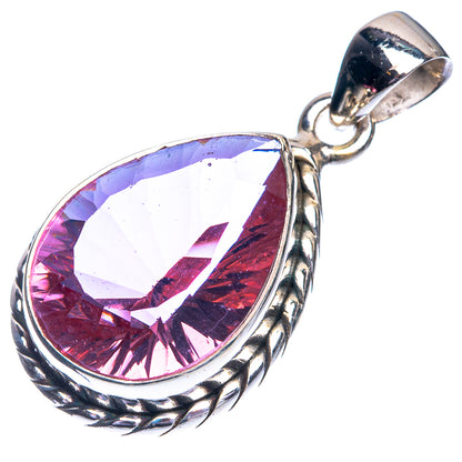 Faceted Color Change Alexandrite (Lab.) Pendant 1 1/4" (925 Sterling Silver) P39120