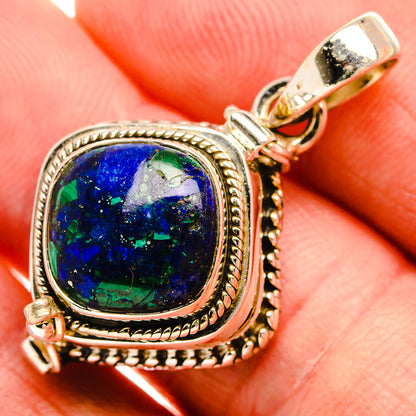 Poison Azurite 925 Sterling Silver Pendant 1 3/8" (925 Sterling Silver) PD38439