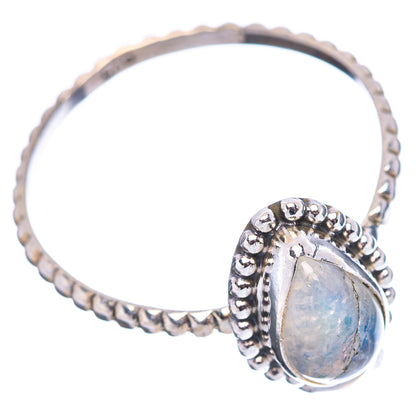 Dainty Rainbow Moonstone Ring Size 9.75 (.925 Sterling Silver)