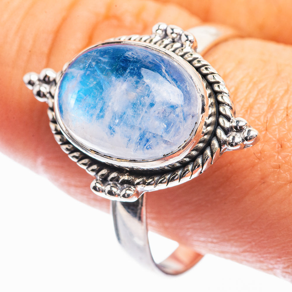 Blue Moonstone Ring Size 11.5 (925 Sterling Silver) R141971