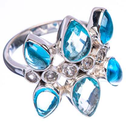 Signature Blue Topaz Ring Size 8 (925 Sterling Silver) R1768