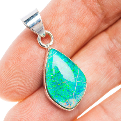 Sterling Opal Pendant 1 3/8" (.925 Sterling Silver)