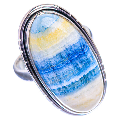 Blue Scheelite Ring Size 7.5 (925 Sterling Silver) R142741