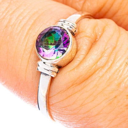 Mystic Topaz Dainty Ring Size 7.75 (925 Sterling Silver) R146965