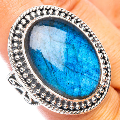 Signature Labradorite Ring Size 8.75 (925 Sterling Silver) R7578