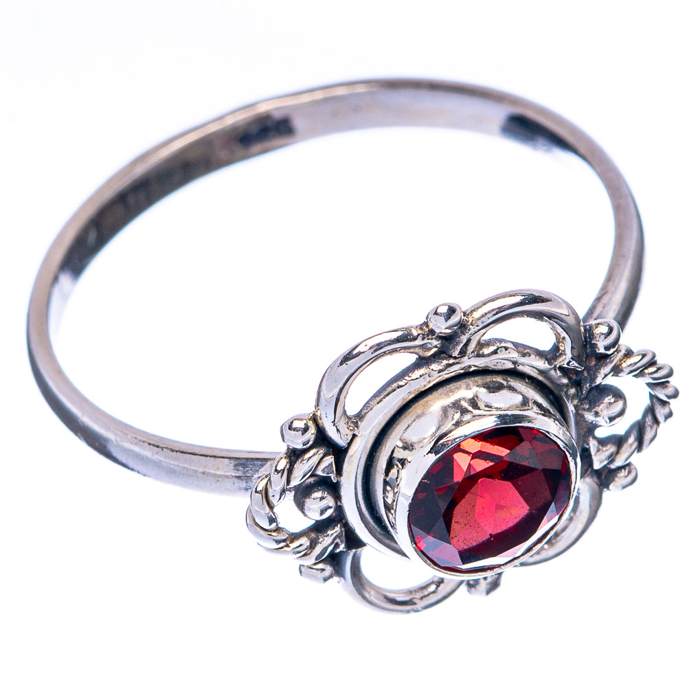Garnet Dainty Ring Size 9 (925 Sterling Silver) R145054