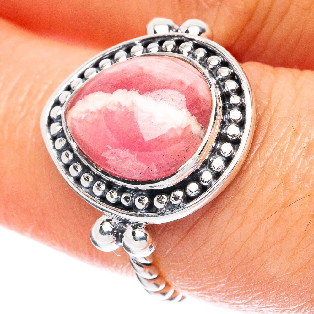 Premium Rhodochrosite Ring Size 6.75 (925 Sterling Silver) R3576