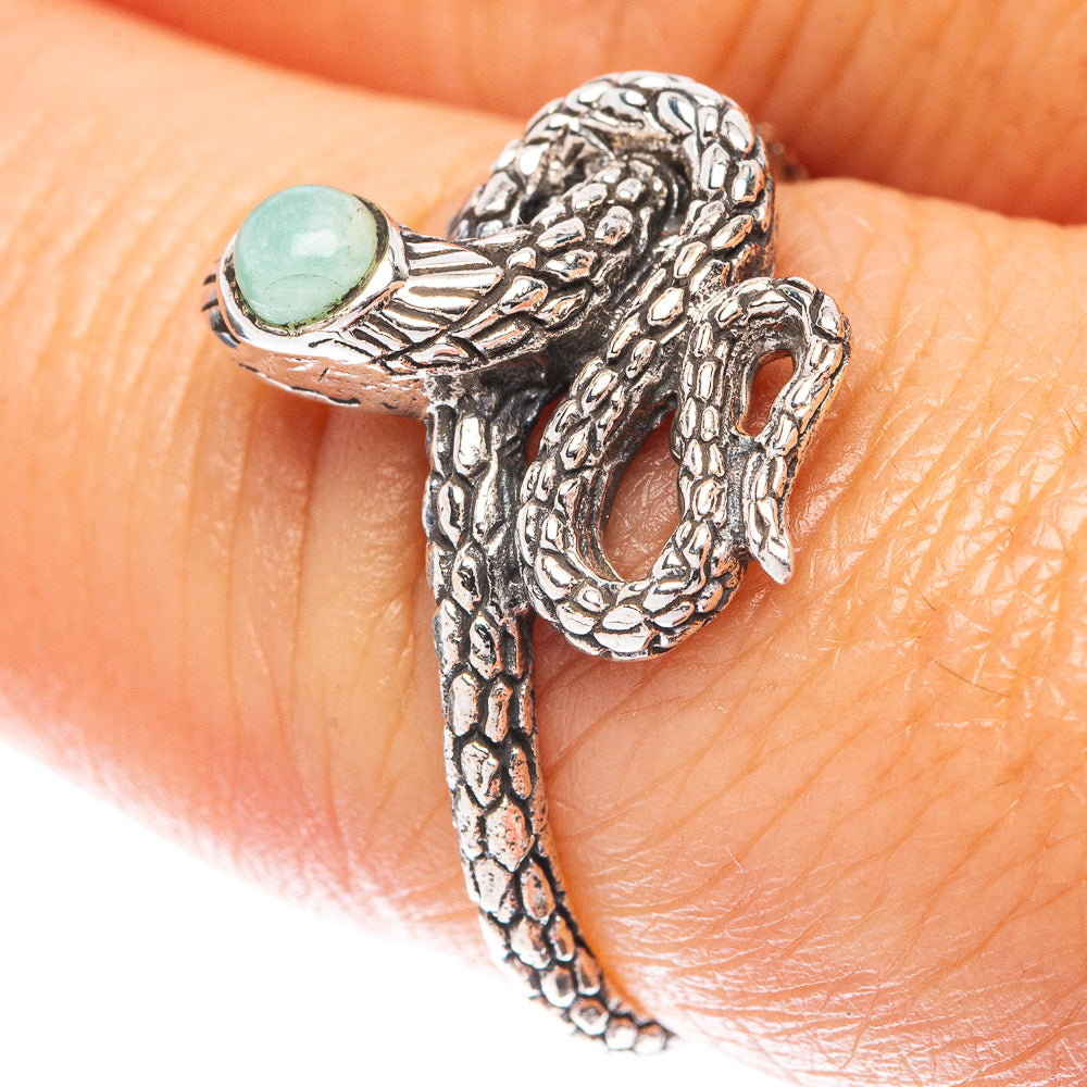 Rainbow Moonstone Snake 925 Sterling Silver Ring Size 7.75 (925 Sterling Silver) R5464