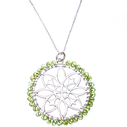 Peridot Necklace 18" (925 Sterling Silver) N90084