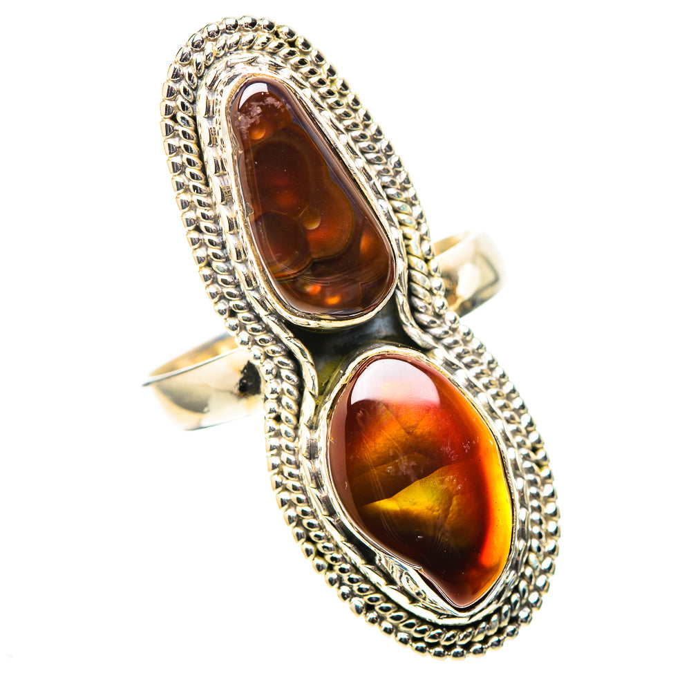 Large Mexican Fire Agate Ring Size 9 (925 Sterling Silver) RING138629