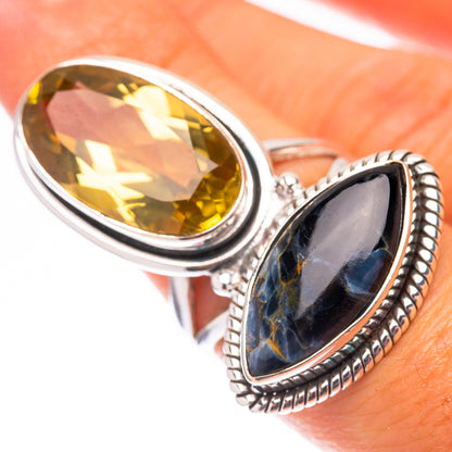 Large Pietersite, Citrine 925 Sterling Silver Ring Size 6 (925 Sterling Silver) RING140404