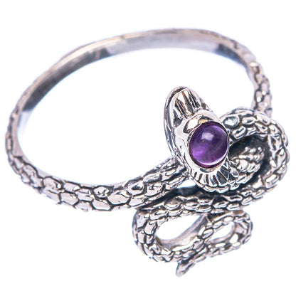 Amethyst Snake 925 Sterling Silver Ring Size 6.75 (925 Sterling Silver) R5469