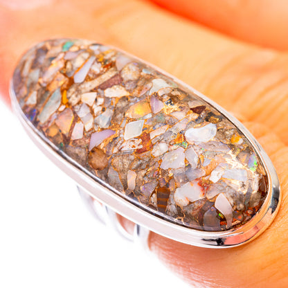 Large Brecciated Ethiopian Opal Ring Size 6.25 (925 Sterling Silver) R141058