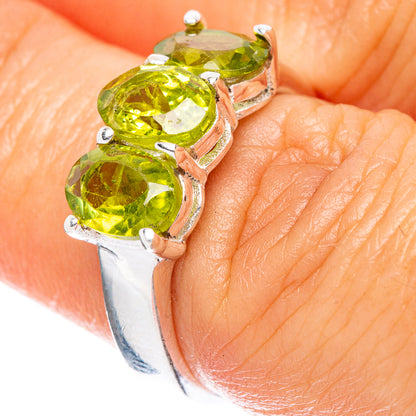 Peridot Dainty Ring Size 6.5 (925 Sterling Silver) R5187