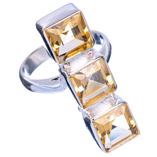 Large Faceted Citrine Ring Size 7.75 (925 Sterling Silver) R144530