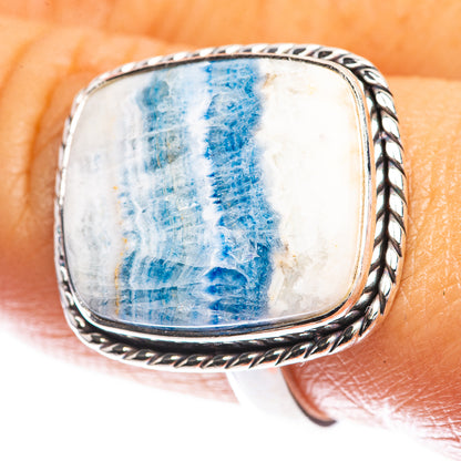 Blue Scheelite Ring Size 9 (925 Sterling Silver) R142464