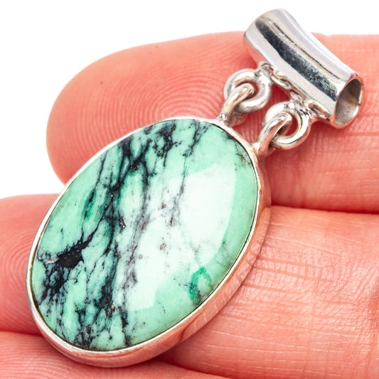 Variscite Pendant 1 3/8" (925 Sterling Silver) P41587