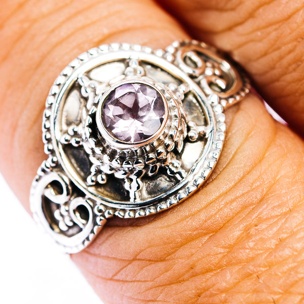 Amethyst Filigree Ring Size 8.75 (.925 Sterling Silver)