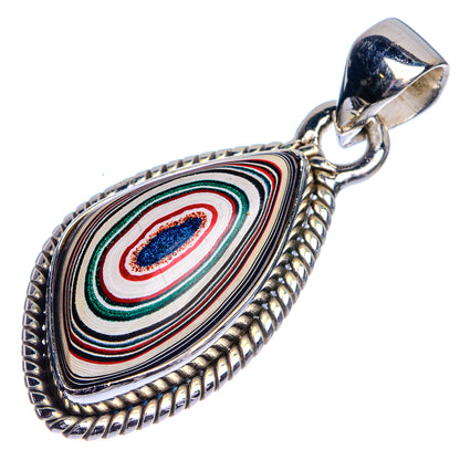 Fordite Pendant 1 3/8" (925 Sterling Silver) P39743
