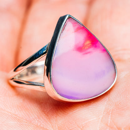 Premium Pink Aurora Opal Ring Size 9 (.925 Sterling Silver)