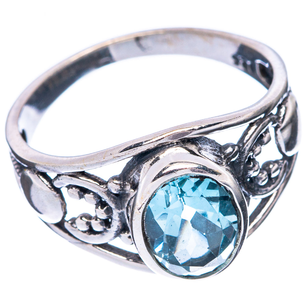Blue Topaz Dainty Ring Size 6.5 (925 Sterling Silver) R6029