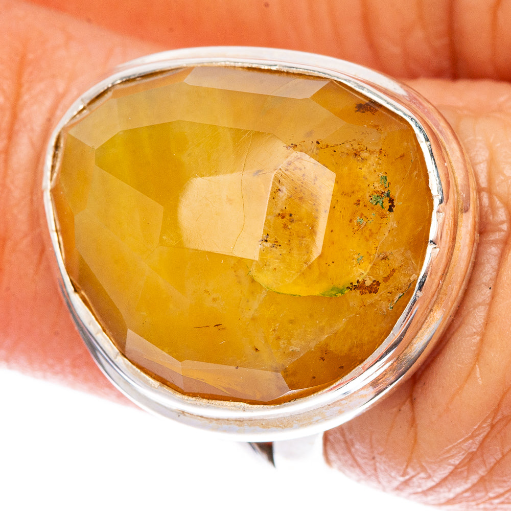 Yellow Opal Ring Size 6 (925 Sterling Silver) R1377