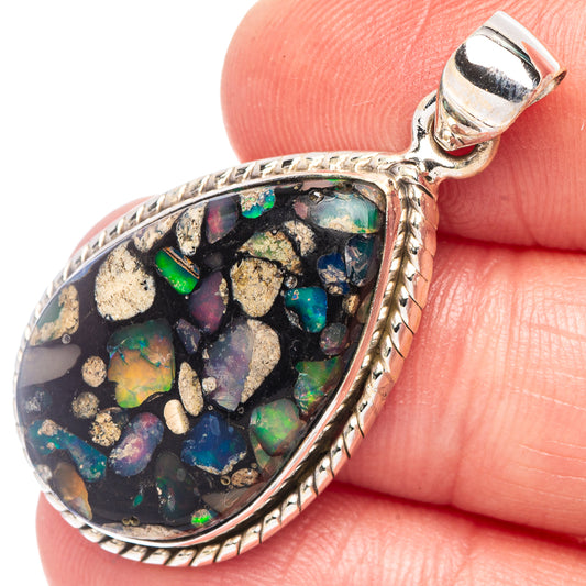 Rare Brecciated Opal Pendant 1 1/2" (925 Sterling Silver) P44291