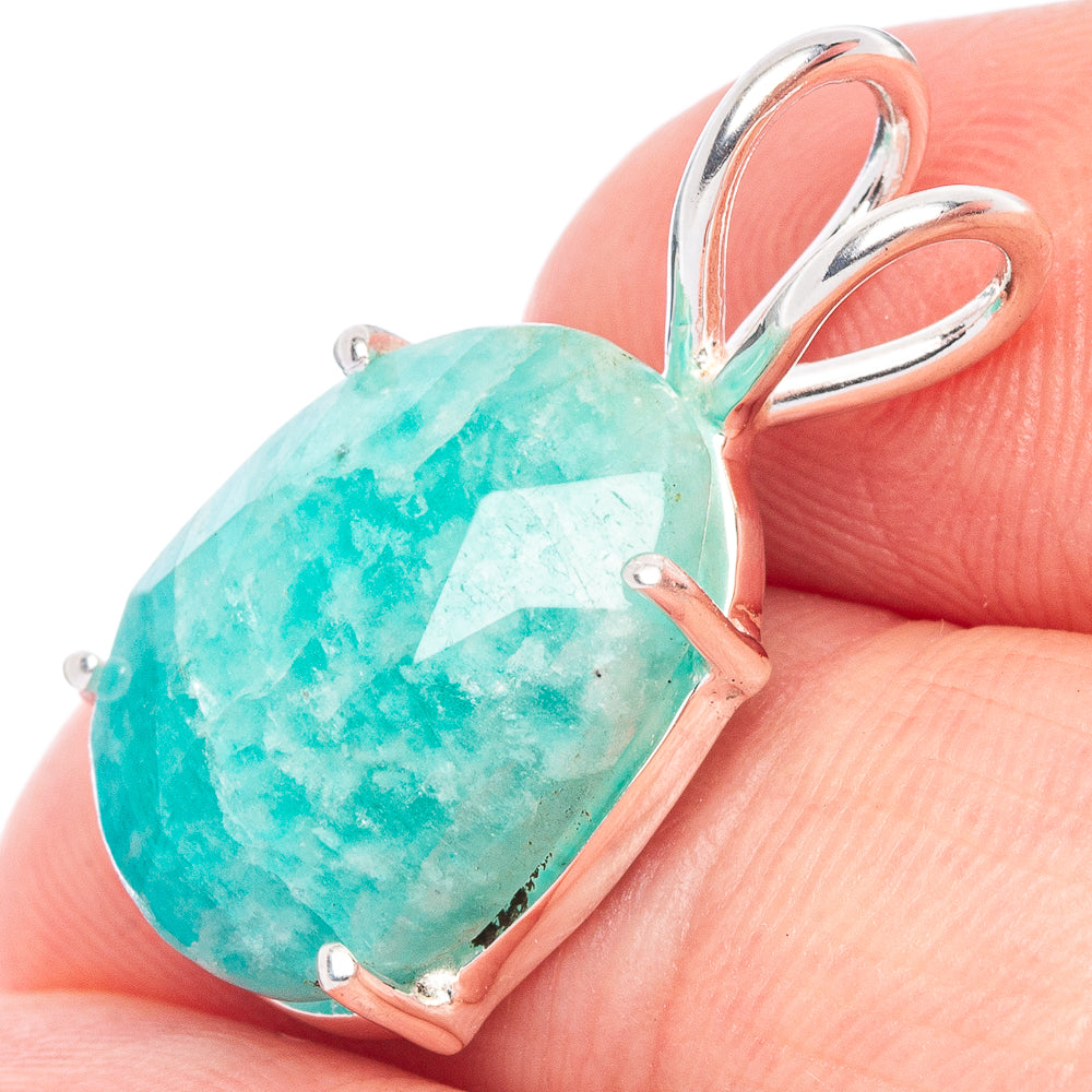 Value Amazonite Pendant 7/8" (925 Sterling Silver) P44553