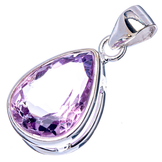 Faceted Amethyst Pendant 1 1/8" (925 Sterling Silver) P42982