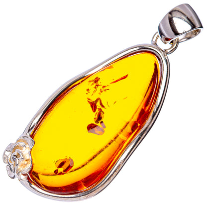 Ana Silver Co Baltic Amber Pendant 1 7/8" (925 Sterlnig Silver)