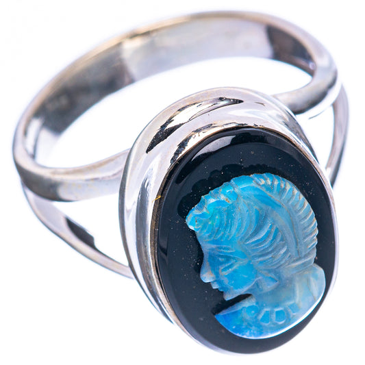 Lady Face Opal Cameo Ring Size 5.25 (925 Sterling Silver) R4032