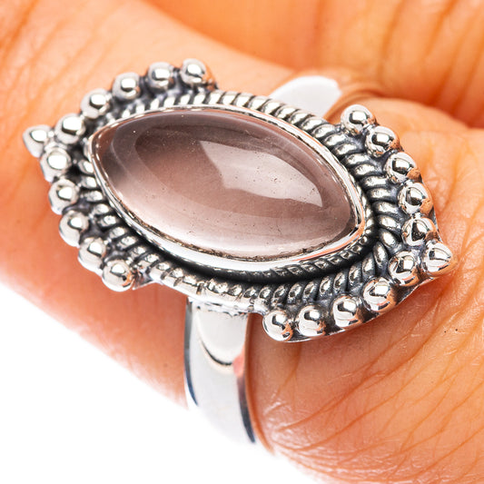 Rose Quartz 925 Sterling Silver Ring Size 6.75 (925 Sterling Silver) R5392