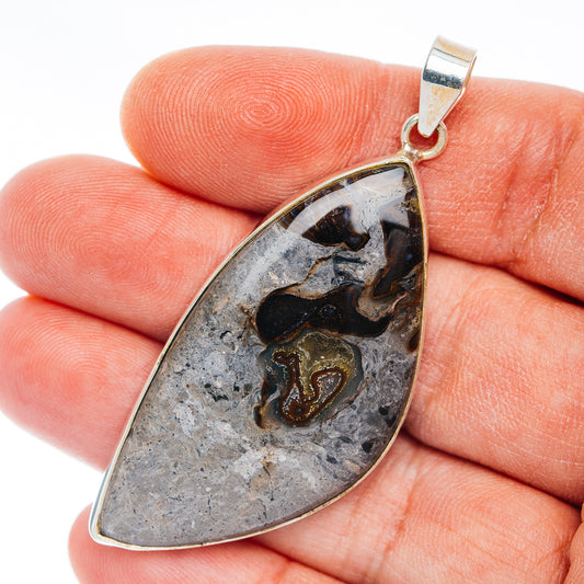 Premium Rock Calcy Pendant 2 3/8" (.925 Sterling Silver)
