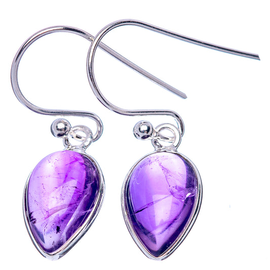Amethyst Dainty Earrings 1 1/8" (925 Sterling Silver) E2040