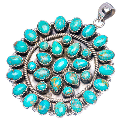 Premium Kingman Turquoise Pendant 2 3/8" (.925 Sterling Silver)