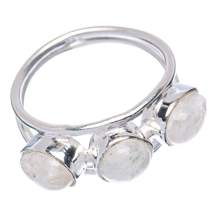 Rainbow Moonstone Dainty Ring Size 8 (925 Sterling Silver) R145887