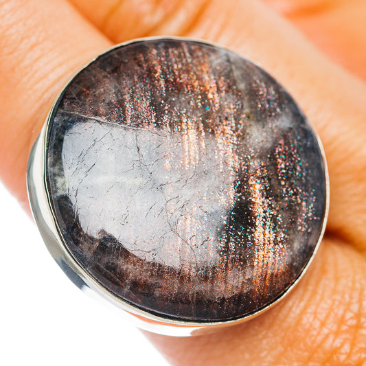 Purple Haze Sunstone Ring Size 9 (German Silver)