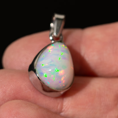 Premium Ethiopian Opal Pendant 1 1/8" (.925 Sterling Silver)