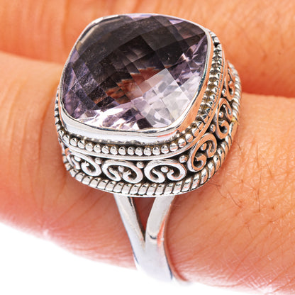 Faceted Pink Amethyst Ring Size 8.75 (925 Sterling Silver) R144591