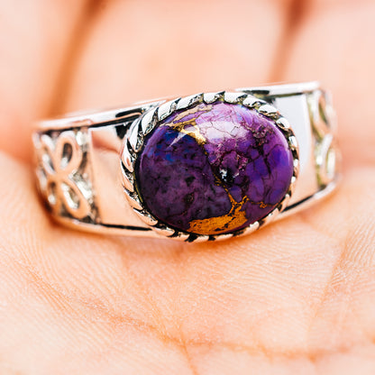 Purple Copper Turquoise Ring Size 7.75 (.925 Sterling Silver)