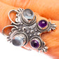 Large Natural Aquamarine, Amethyst Ring Size 9 (925 Sterling Silver) R141610