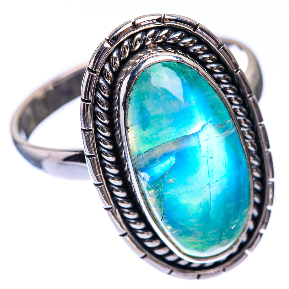Green Moonstone Ring Size 11.25 (925 Sterling Silver) R140753