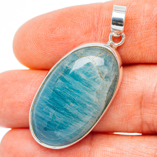 Premium Aquamarine Pendant 1 3/4" (.925 Sterling Silver)