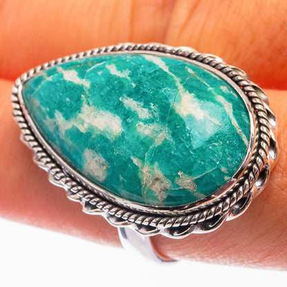 Large Amazonite Ring Size 9.5 (925 Sterling Silver) R142176