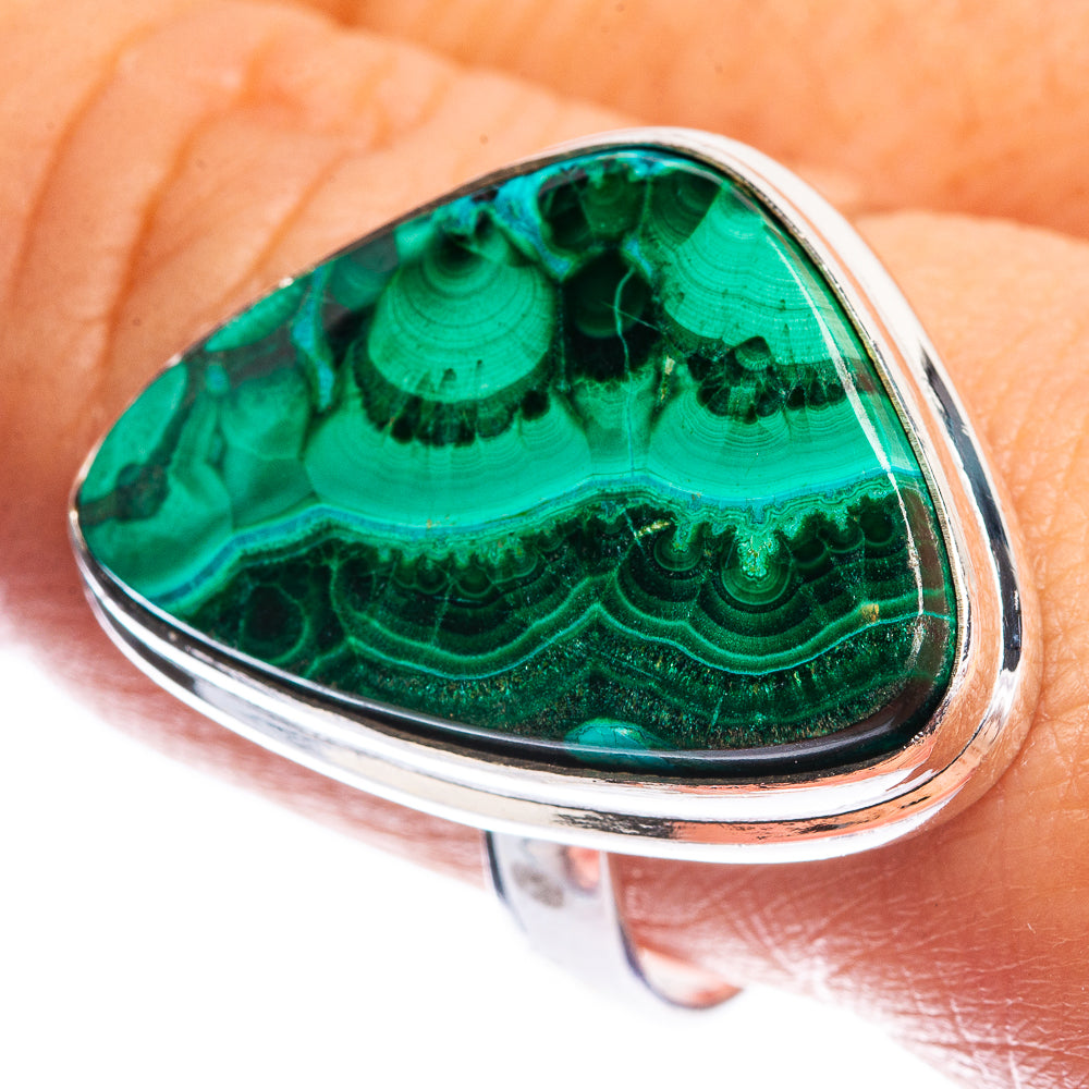 Malachite In Chrysocolla Ring Size 9.75 (925 Sterling Silver) R144119