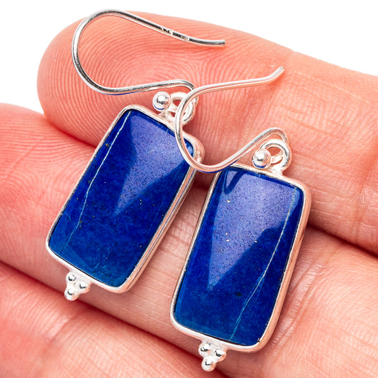 Lapis Lazuli Earrings 1 3/8" (925 Sterling Silver) E1679