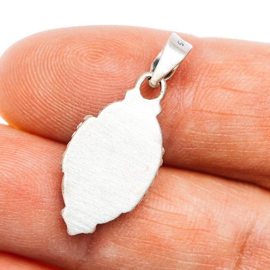 Sterling silver pendant back with smooth shield shape and loop bail