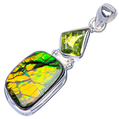 Canadian Ammolite Pendant 1 1/2" (925 Sterling Silver) PD39853