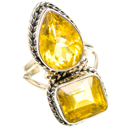 Large Faceted Citrine 925 Sterling Silver Ring Size 7.25 (925 Sterling Silver) RING139479