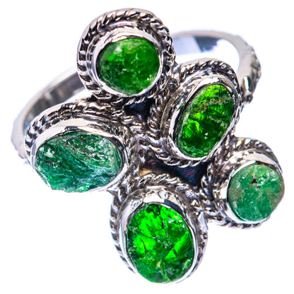 Premium Rough Chrome Diopside Ring Size 9 (925 Sterling Silver) R141765